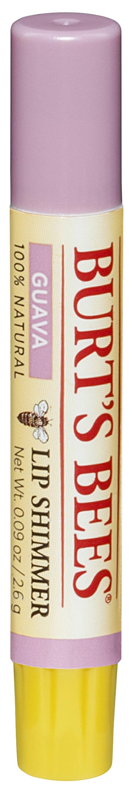 Burt's Bees 100% Natural Moisturizing Lip Shimmer, Guava, 1 Tube