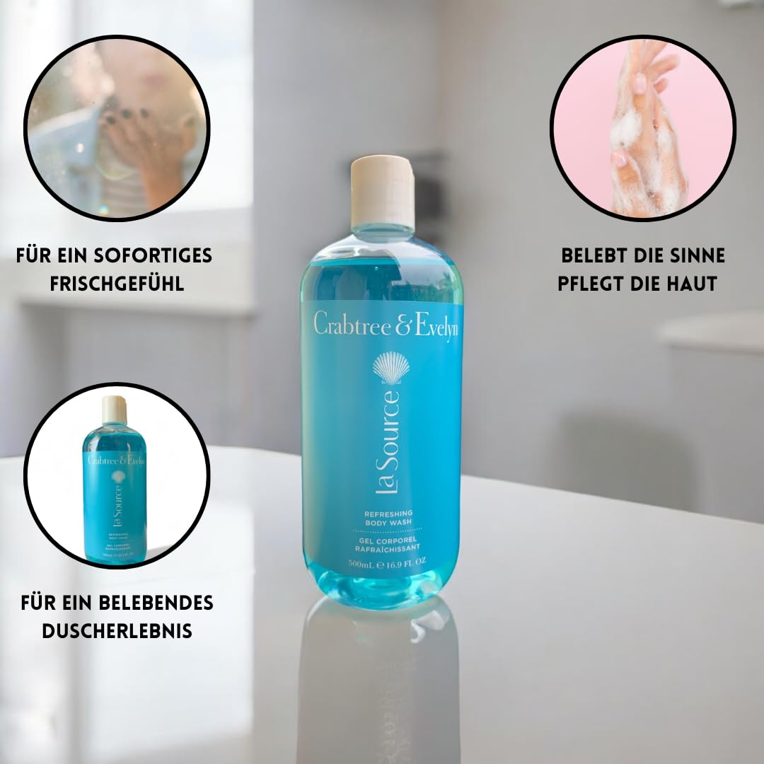 Crabtree & Evelyn La Source Refreshing Body Wash 16.9oz/500ml Beauty & Personal Care Crabtree & Evelyn
