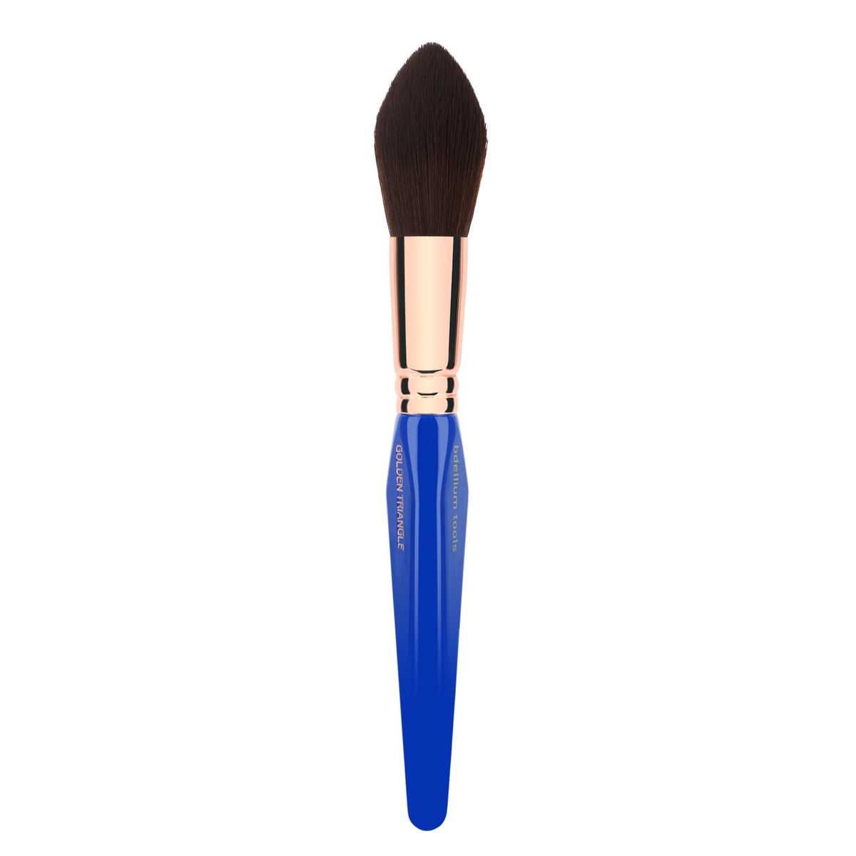 Bdellium Tools Professional Makeup Brush - Golden Triangle 974 Tapered Powder - With All Vegan and Soft Synthetic Fibers, For Sculpt & Shape (Blue