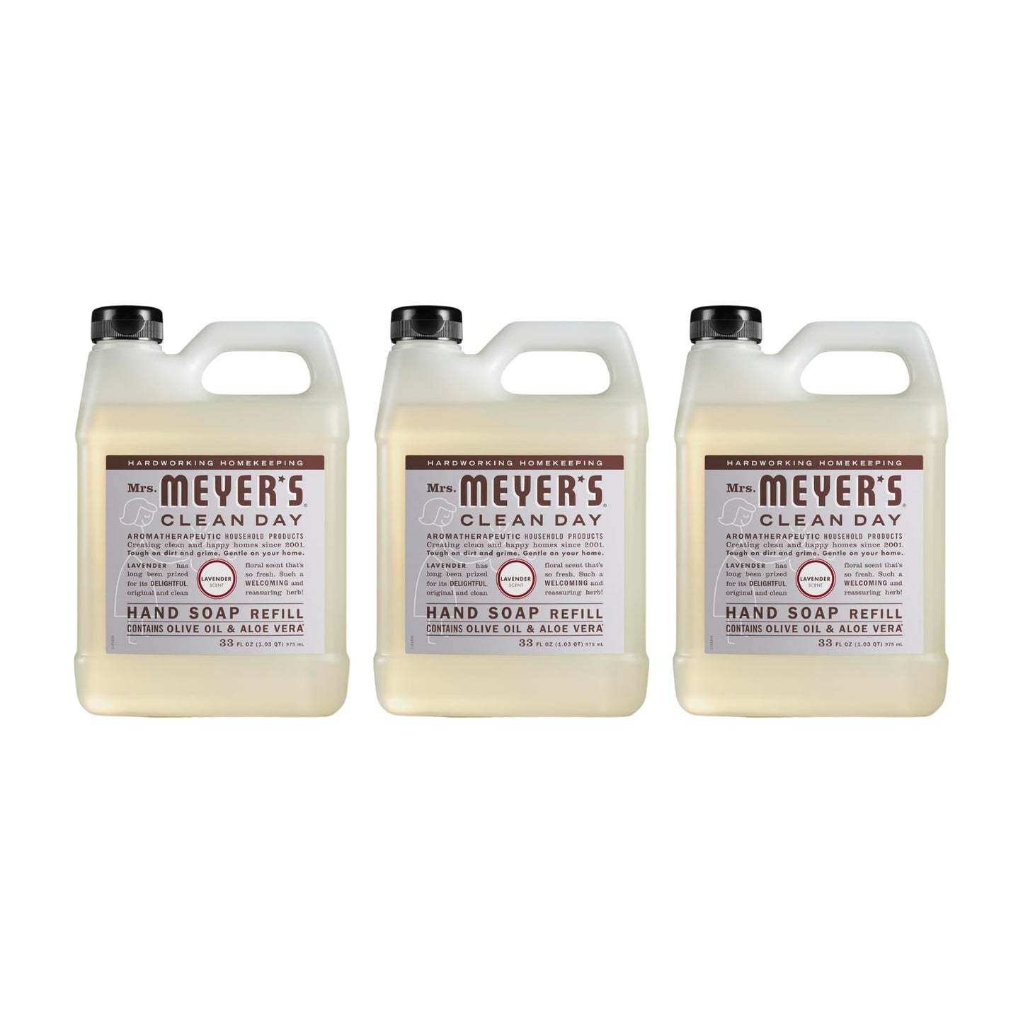 Mrs. Meyers Lavender Liquid Hand Soap Refill, 33 Oz, (Pack of 3) Beauty & Personal Care Mrs. MEYER'S