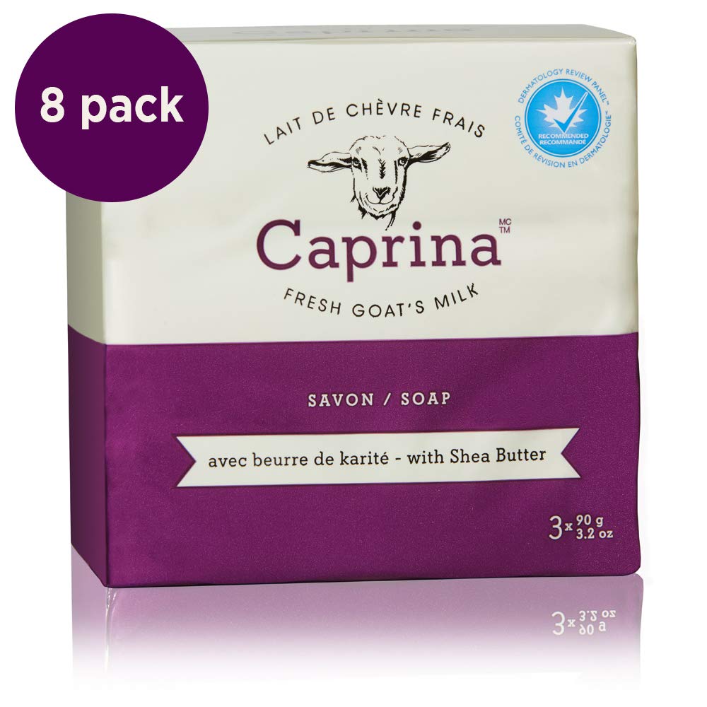 Caprina by Canus Fresh Goat's Milk Soap Bar Shea Butter, 25.6 Ounce (Pack of 8) Beauty & Personal Care Caprina