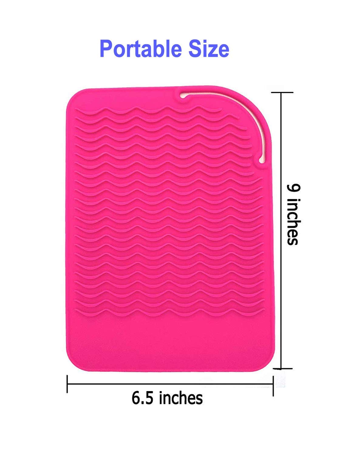 Heat Resistant Mat for Curling Iron, Flat Irons and Hair Straightener Hair Styling Tools 9" x 6.5", Food Grade Silicone, Pink Beauty & Personal Care AFT90