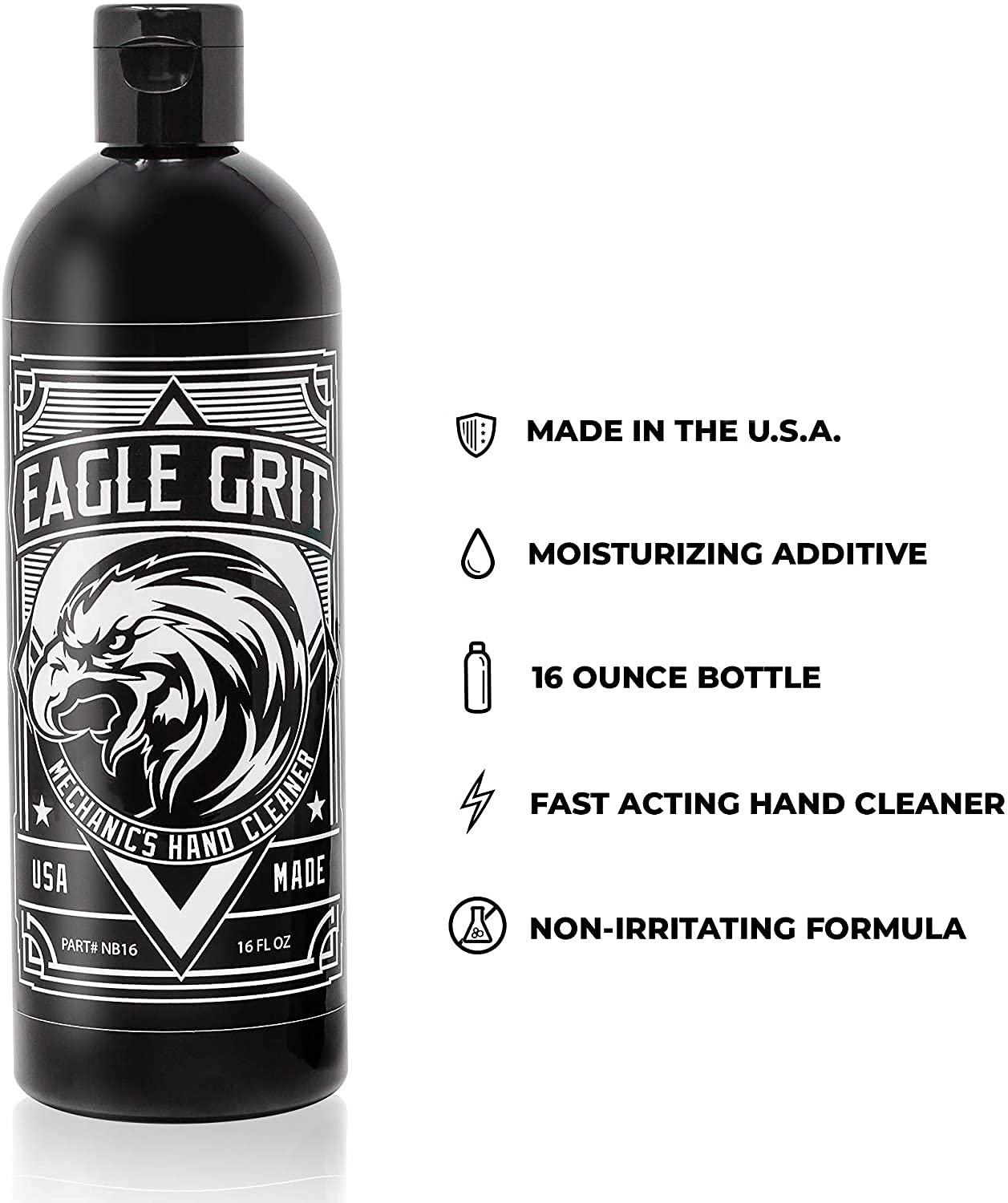 Eagle Grit Heavy Duty Industrial Hand Cleaner - USA Made Mechanic Soap - Silica-Based, Solvent-Free Hand Degreaser - Removes Grease, Oil, Paint Beauty & Personal Care EAGLE GRIT INDUSTRIAL HANDSOAP