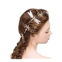 canjoyn 3 Pcs Baroque Fancy Gold Tone Alligator Hair Clips Dragonfly Starfish Hair Clips Bridal Pearl Prom Hair Pins Wedding Hair Barrette Accessories Beauty & Personal Care canjoyn