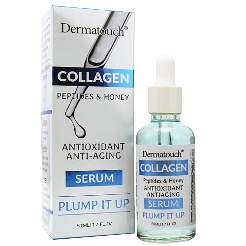 Dermatouch Plump It up Collagen Serum With Peptides, Honey, Parsley Extract, and Vitamin C, A, & E, Nourishing Daily Face Serum With Vitamins Beauty & Personal Care DERMATOUCH