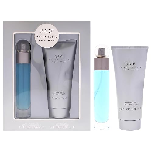 360 by Perry Ellis for Men - 2 Pc Gift Set 1.7oz EDT Spray, 6.7oz Shower Gel Beauty & Personal Care Perry Ellis
