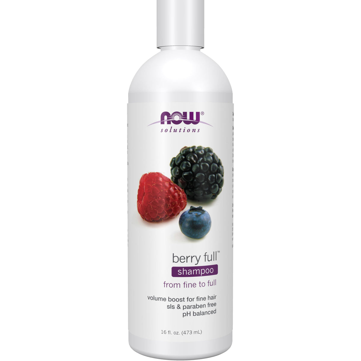 NOW Foods Solutions, Berry Full™, Volume Boost Shampoo for Fine Hair with Biotin, pH Balanced, 16-Ounce Beauty & Personal Care NOW Foods
