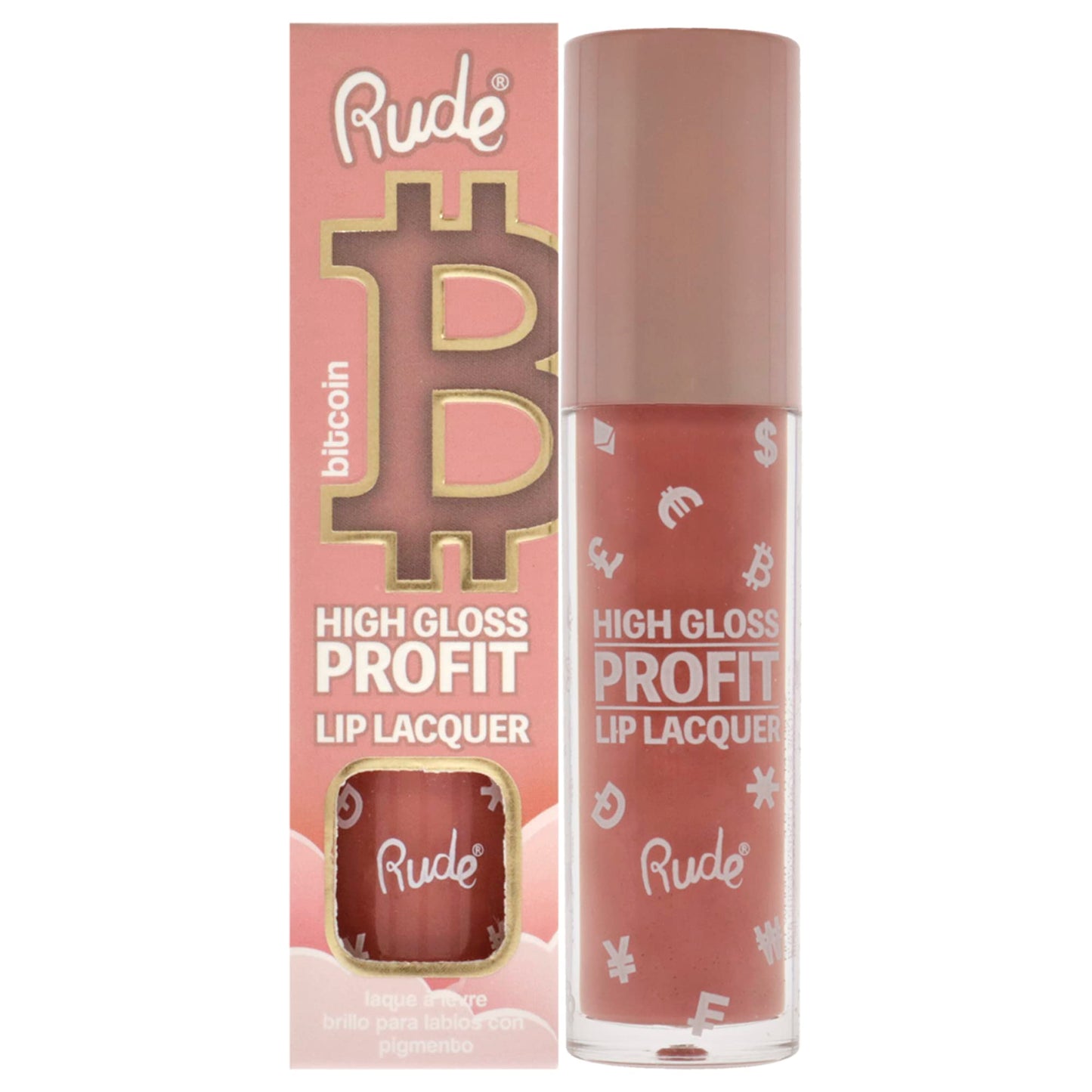 Rude Cosmetics High Gloss Profit Lip Lacquer - Bitcoin Lip Gloss Women 0.141 oz Beauty & Personal Care RUDE