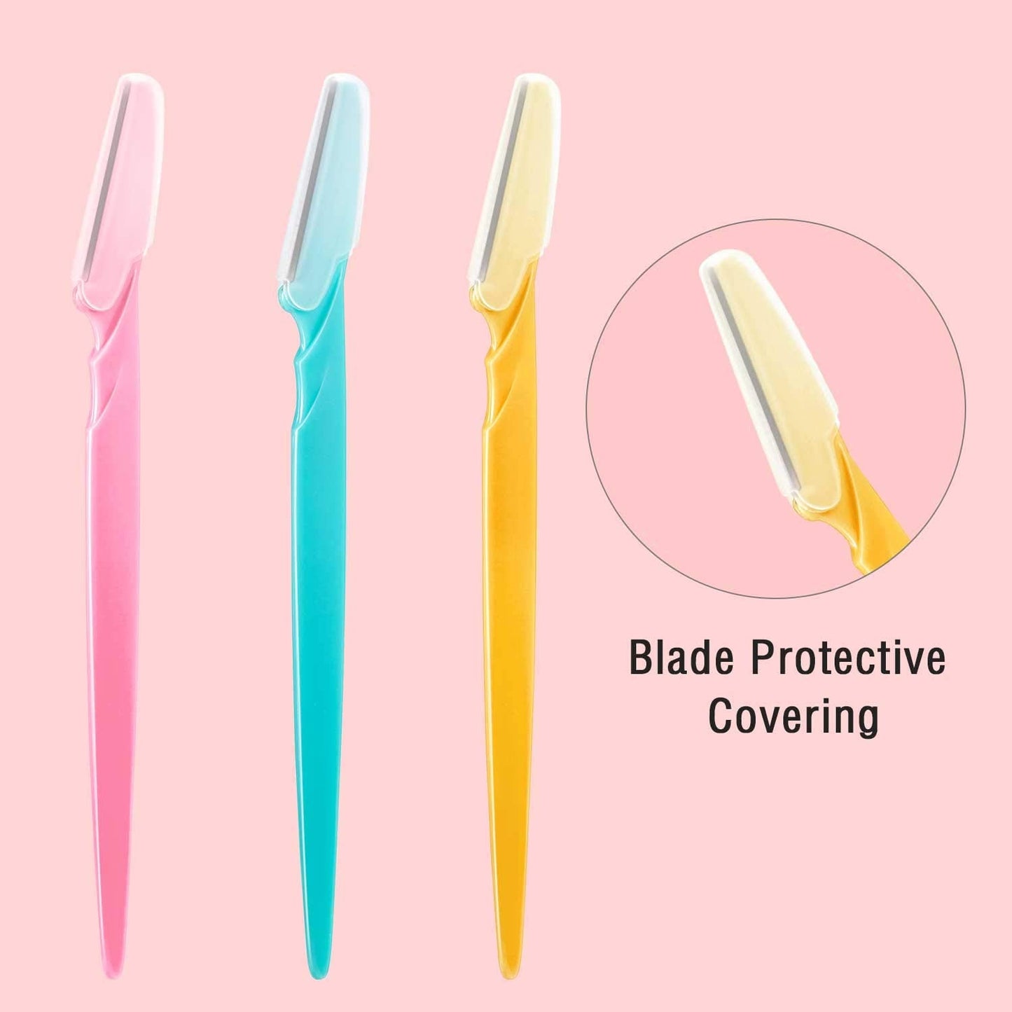 Boao 60 Pieces Eyebrow Razor Shaver Dermaplaning Tool Hair Shavers for Women and Man Face Microblades Shaper Trimmer with Precision Cover Skincare Beauty & Personal Care Boao