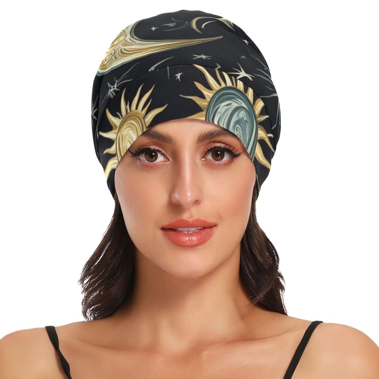 Bonnet Sleep Cap Hair Wrap Cover for Sleeping Satin Lined Head Wrap Nurse Cap Night Curly Long Hair Sleep Protection Slouchy Beanie for Men Women Star Beauty and Personal Care Eyanle