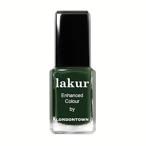 LONDONTOWN lakur Nail Polish - Chip-Resistant, Non-Toxic, Conditions & Hydrates Nails | Glossy Deep Jade, Vibe, .40 fl oz Beauty & Personal Care LONDONTOWN