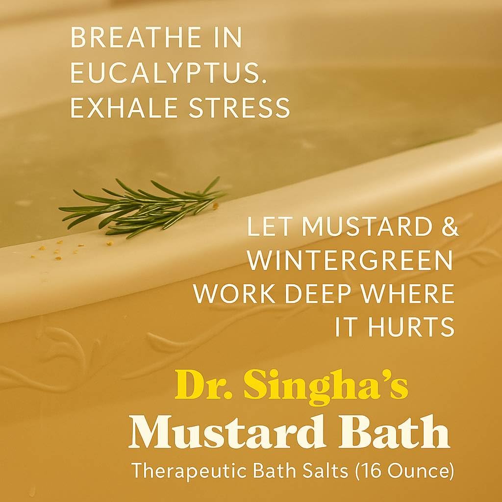 Dr. Singha's Mustard Bath Soak - Aromatherapy Bath Salts with Mustard Seed & Essential Oils for Muscle Relaxation, Stress Relief & Soothing - Epsom Beauty and Personal Care Dr. Singha's