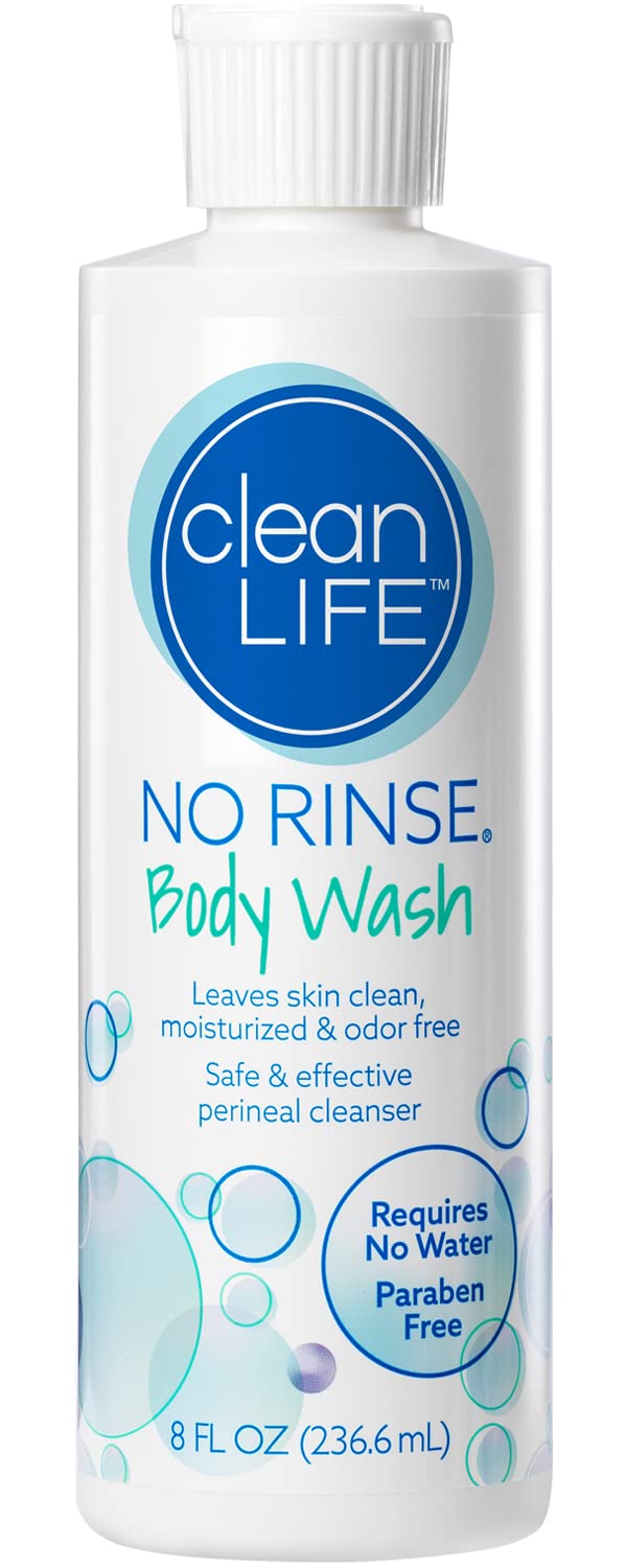 No-Rinse Body Wash 8 fl oz - Gentle, Rinse Free Formula Cleans, Moisturizes & Eliminates Odor | Sensitive Skin Safe | For Surgery Recovery, Elderly Beauty & Personal Care No-Rinse