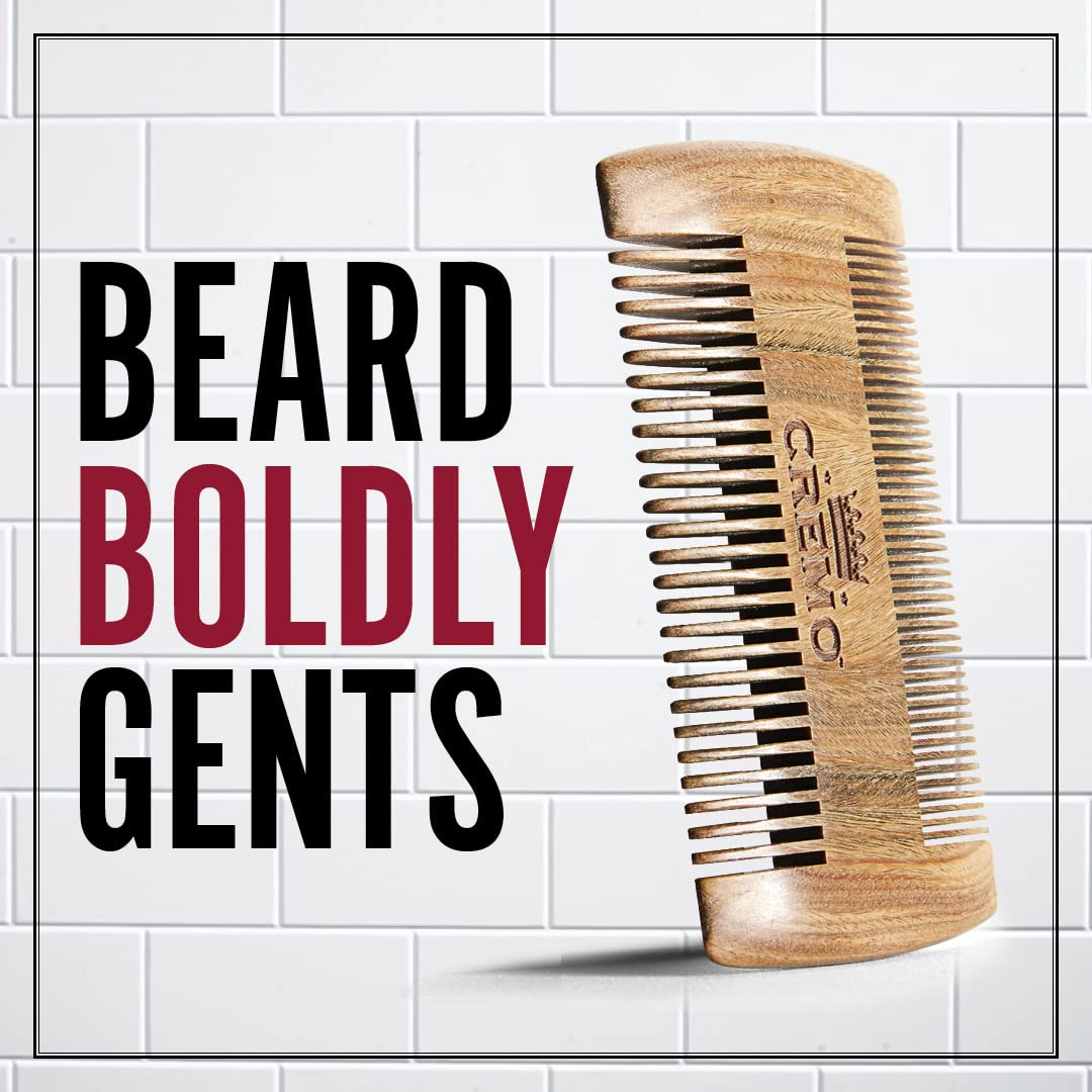 CREMO - Premium Beard Comb For Men - 100% Natural Wood With Woody Fragrance Beauty and Personal Care Cremo