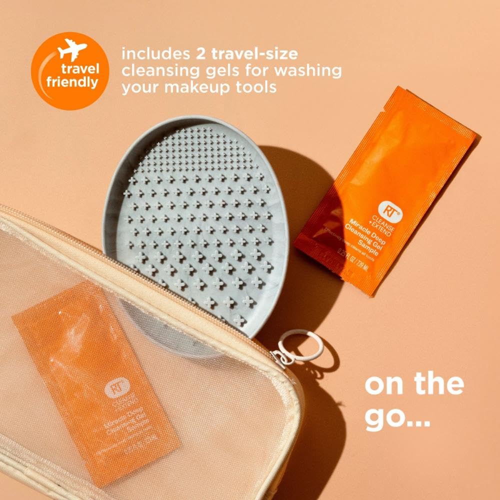 Real Techniques Miracle Brush Cleansing Palette, Makeup Brush Cleaner For Deep Cleaning, Use With Makeup Brush Shampoo, Silicone Ridges & Easy Grip Beauty & Personal Care Real Techniques