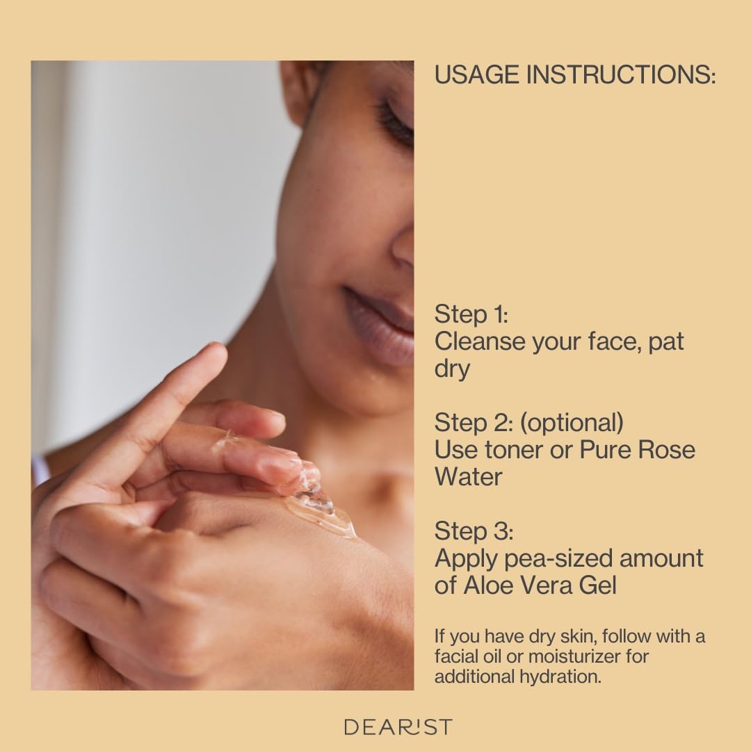 Dearist Aloe Vera Gel, Long Lasting Hydration, Suitable for All Skin And Scalp Types, 200gm Beauty & Personal Care Dearist