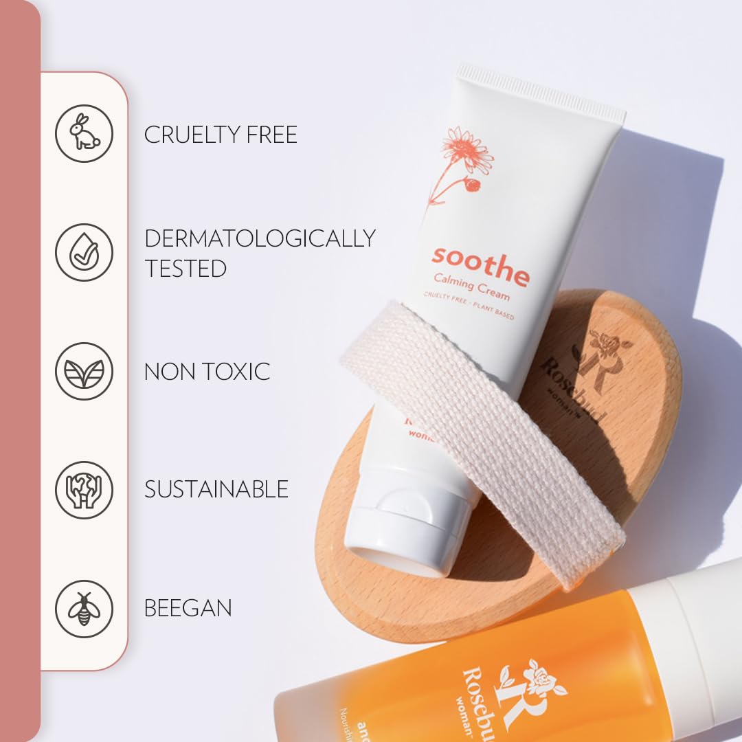 Rosebud Woman Soothe Calming Cream with Arnica & Chamomile, Soothing Cream for Itch & Irritation Relief, Sensitive Skin Moisturzer, Full Body Beauty & Personal Care Rosebud Woman