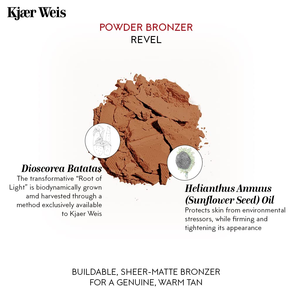 Kjaer Weis Bronzer Powder Makeup. Matte Warm Terracotta Contour Makeup for Natural-Looking Tan Face Makeup. Contour Powder with Certified-Organic Beauty & Personal Care Kjær Weis