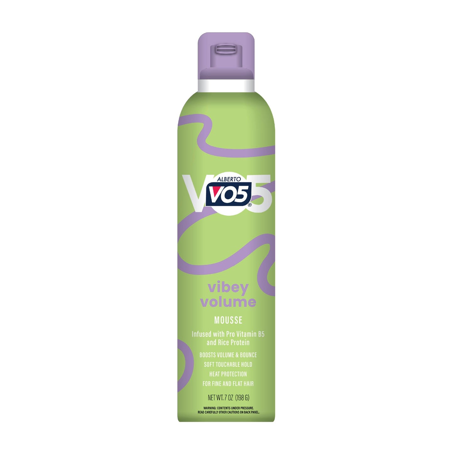 Alberto V05 Vibey Volume Mousse - Volumizing Hair Mousse - with Pro-Vitamin B5 and Rice Protein - Crunch-Free Hold - For Fine and Flat Hair - 7 oz Beauty & Personal Care VO5