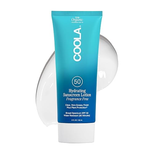 COOLA Organic Sunscreen SPF 50 Sunblock Body Lotion, Dermatologist Tested Skin Care for Daily Protection, Vegan and Gluten Free, Fragrance Free, 5 Fl Beauty & Personal Care COOLA