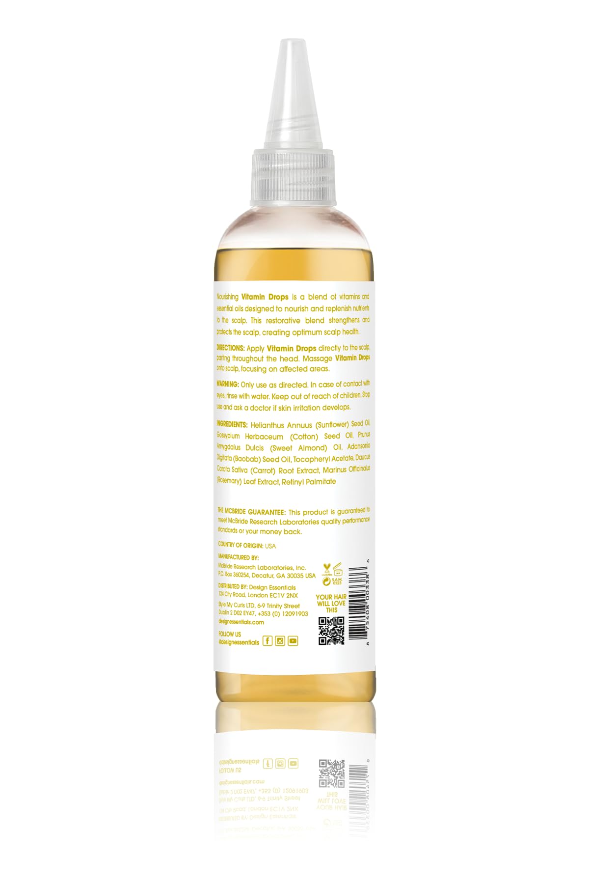 Design Essentials Scalp and Skin Vitamin Drops, Unscented, 4 Ounces