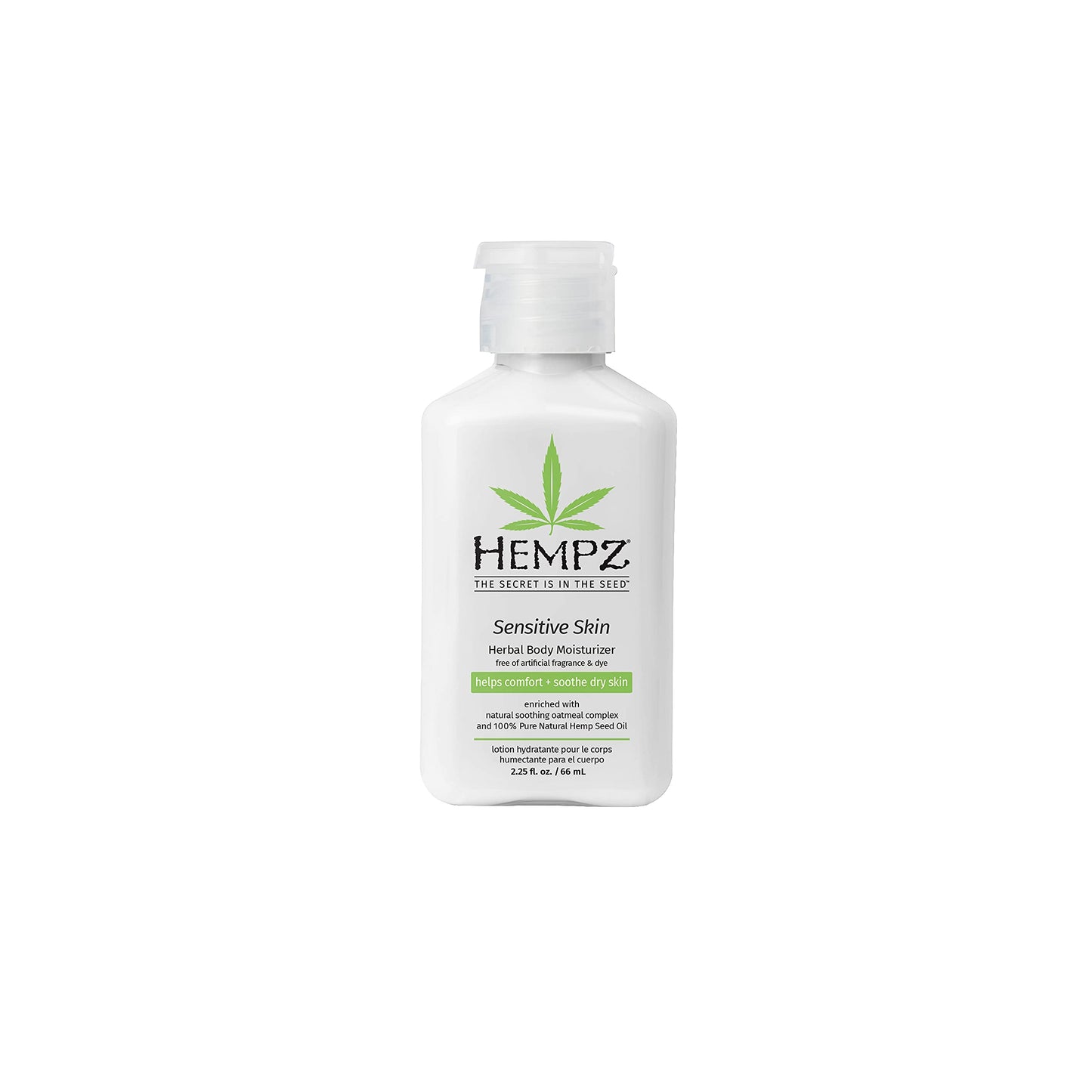 Hempz Sensitive Skin Herbal Body Moisturizer with Oatmeal, Shea Butter for Women and Men,2.25 oz. -Premium,Soothing Body Lotion with Hemp/ Cocoa Beauty & Personal Care Hempz