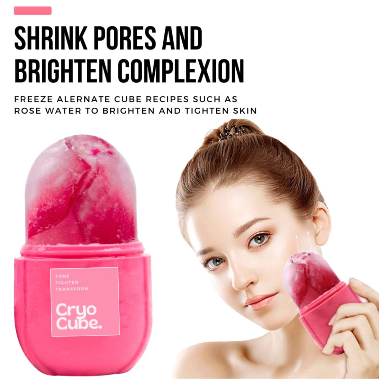 Cryo Cube Ice Roller for Face, Eyes and Neck Naturally tone and tighten skin, de-puff eye bags, add a healthy glow Cryotherapy for face and neck which Beauty & Personal Care Cryo Cube