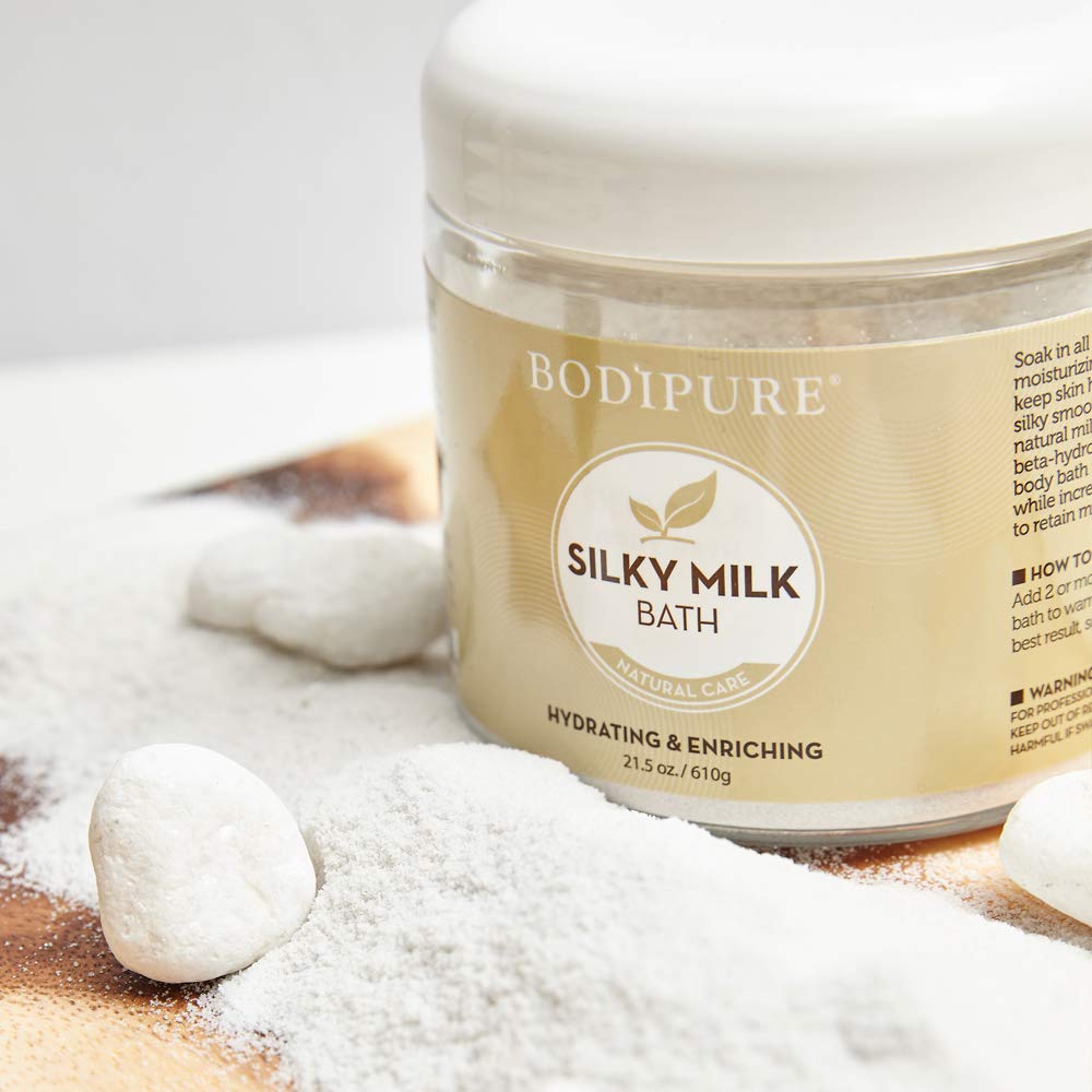 Bodipure Silky Milk Body Bath - Fortified with Natural Milk Proteins to Retain Moisture and Cleanse Skin - Gently Exfoliating and Moisturizing, 21.5 Beauty & Personal Care Bodipure