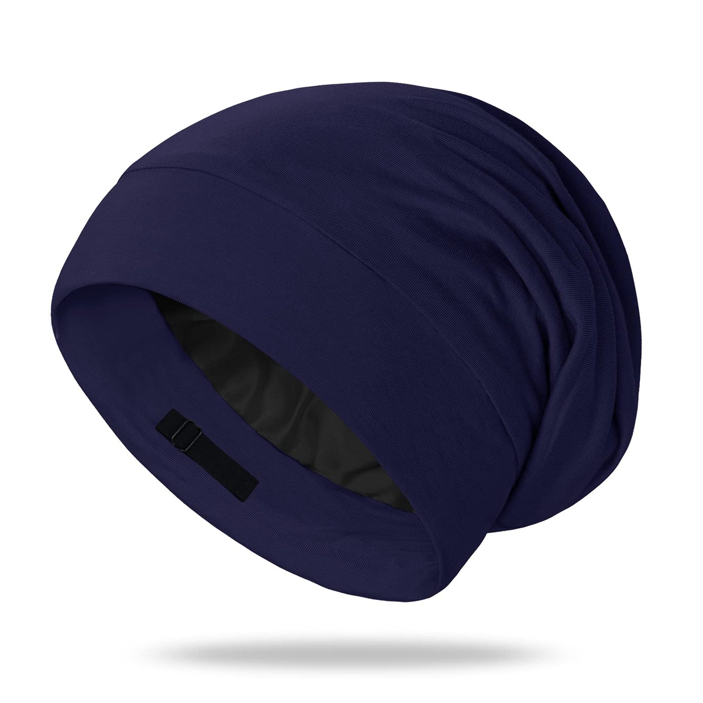 OLESILK 100% Mulberry Silk Bonnet for Sleeping Women, Hair Wrap for Culy Hair Care, Real Silk, Not Satin, Navy Beauty and Personal Care OLESILK Default Title