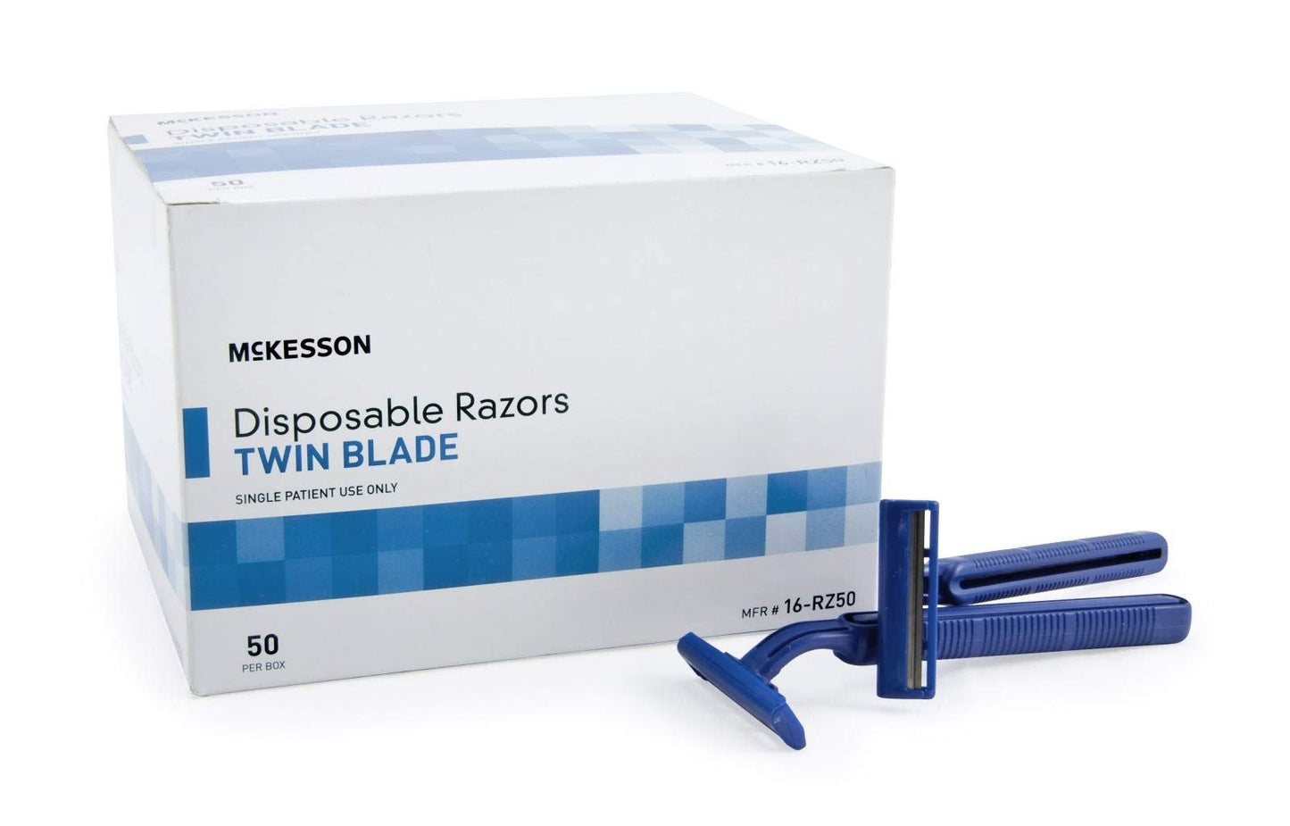 Razor Twin Blade DISP BX/50 MCK Brand Beauty and Personal Care McKesson