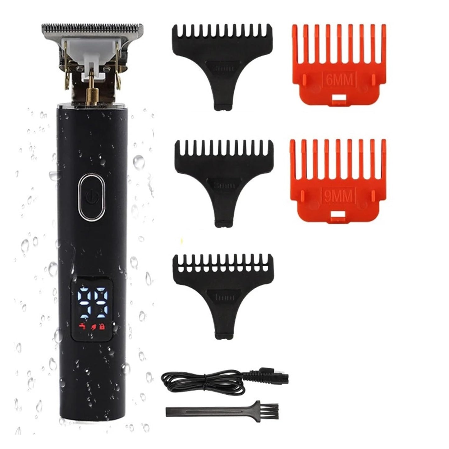 Razors Vintage T9 Hair Cutting Machine Men's Electric Shaver Rechargeable Hair Trimmer Beard Clipper Barber Hair(WaterProofBlack) Beauty and Personal Care EWKYLSEM