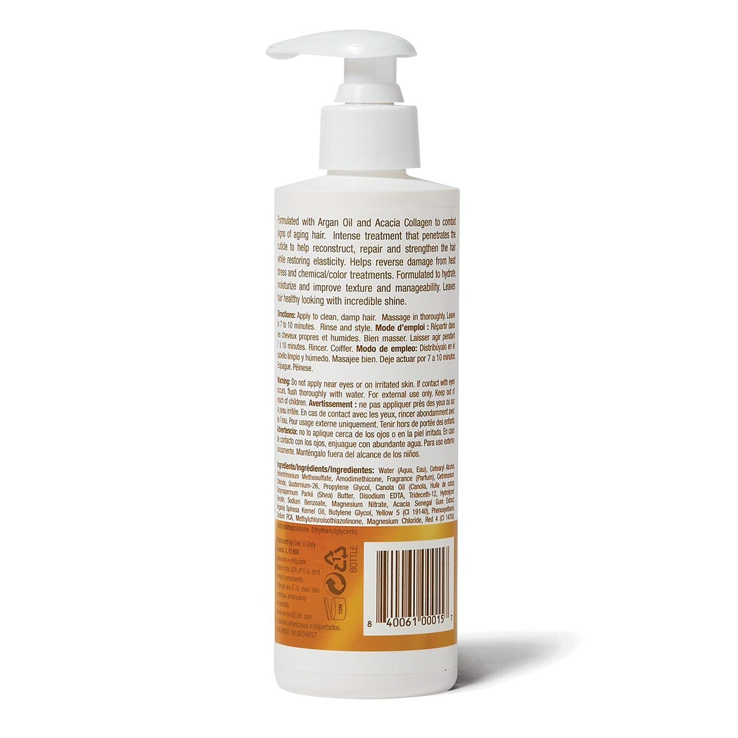 One 'n Only Hair Mask with Argan Oil, Strenghtening Restorative Mask, Helps Maintain Moisture Level for a Shiny Texture, Provides Color Protection Beauty & Personal Care One 'N Only