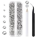 12 Grids 3792pcs Pieces Clear Flatback Rhinestones for Crafts,White Nail Gems Gemstones Crystals Jewels,Craft Glass Diamonds Stones Bling Rhinestone Beauty & Personal Care GAVIYE