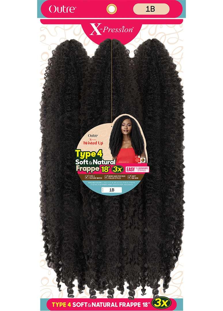 Outre X-Pression Twisted Up - Type 4 Soft & Natural Frappe 18" 3X (AMBER)