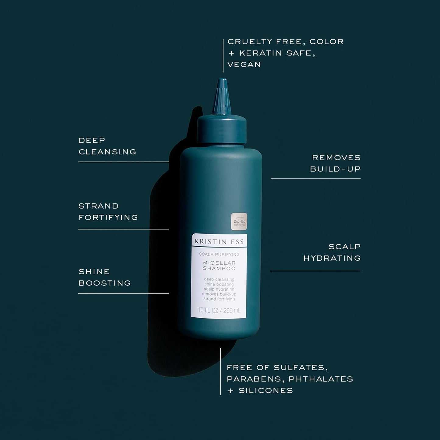 Kristin Ess Hair Scalp Purifying Micellar Shampoo for Deep Cleansing + Scalp Hydrating - Removes Build Up, Shine Boosting, Vegan, Sulfate Free Beauty & Personal Care Kristin Ess