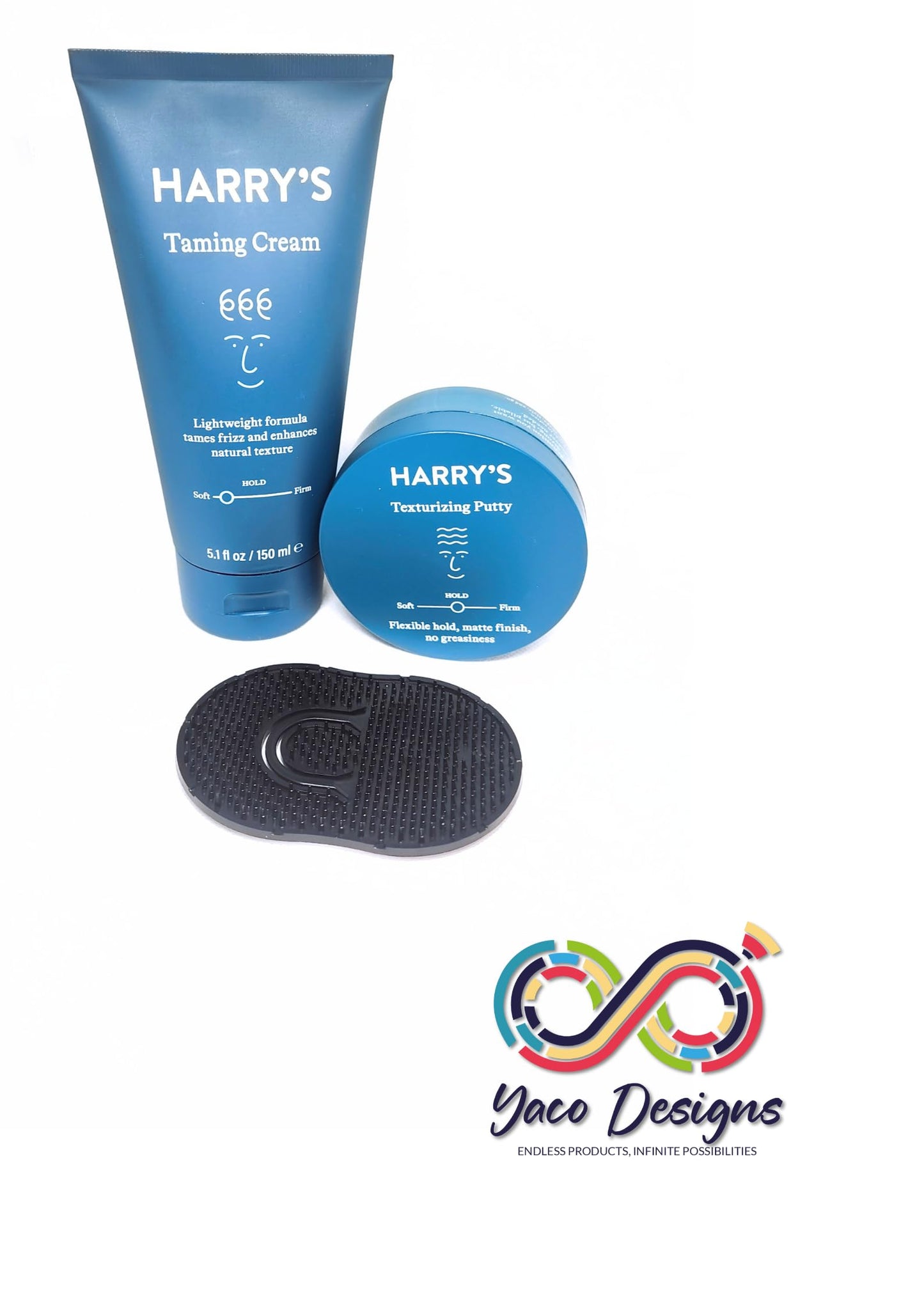 Yaco Designs: Style Harrys Hair Taming Cream+Texturizing Hair Putty for Men+bundled pocket comb Beauty & Personal Care Yaco Designs