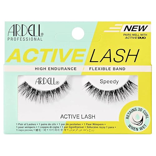 Ardell Active Lashes Speedy - Long-Lasting False Eyelashes, Sweat-Resistant, Natural Look Lashes for Active Wear Beauty & Personal Care Ardell
