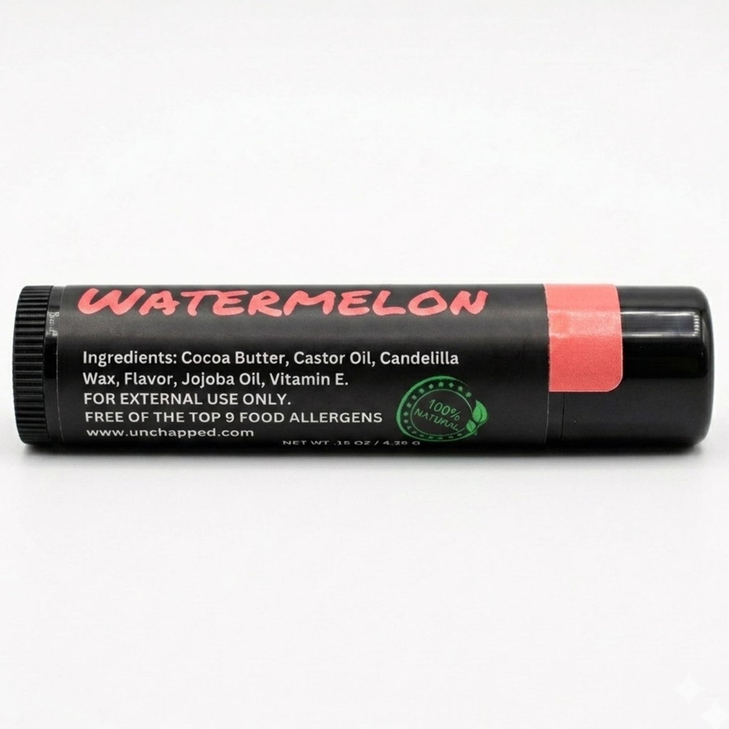 UNCHAPPED Vegan Lip Balm - All Natural and Free of Beeswax, Soy, Nut, and Top 9 Food Allergens (Watermelon) Beauty and Personal Care UNCHAPPED
