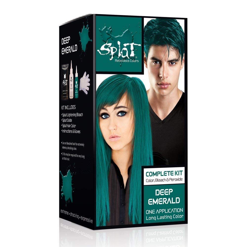 Splat Rebellious Colors Hair Coloring Complete Kit, Deep Emerald 1 ea (Pack of 3) Beauty & Personal Care Splat