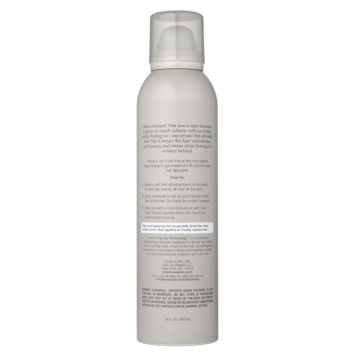 Kristin Ess Hair Instant Lift Volumizing Mousse with Castor Oil - Boosts Volume + Thickens, Body Building, Lasting Hold, Non Sticky, For Curly, Wavy + Beauty & Personal Care Kristin Ess