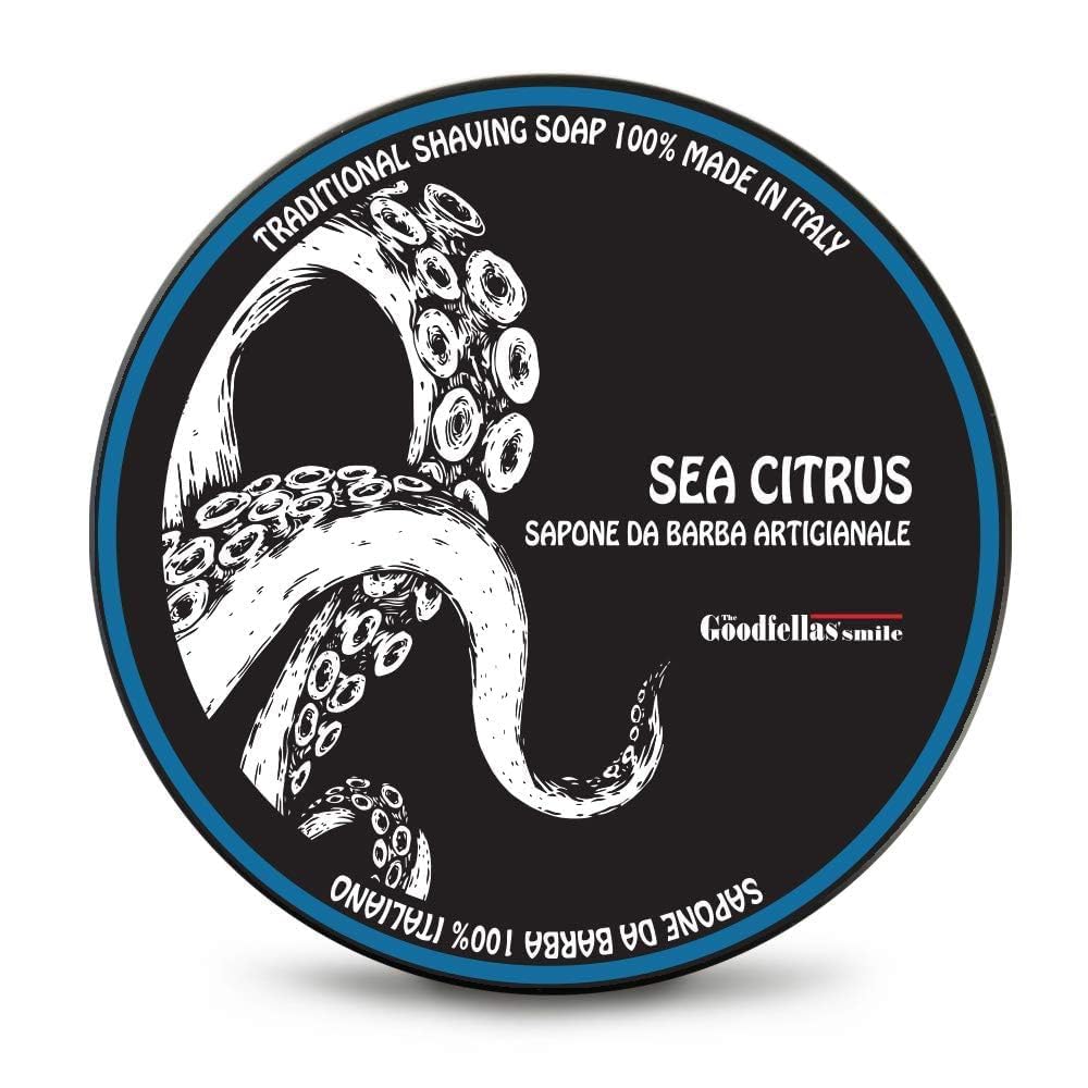 The Goodfellas’ Smile SEA CITRUS (Sea Air & Lemon) Italian Shaving Soap - Soft Lathering Soap Made in Italy for Use with Brush, Safety Razor or Beauty and Personal Care The Goodfellas' smile