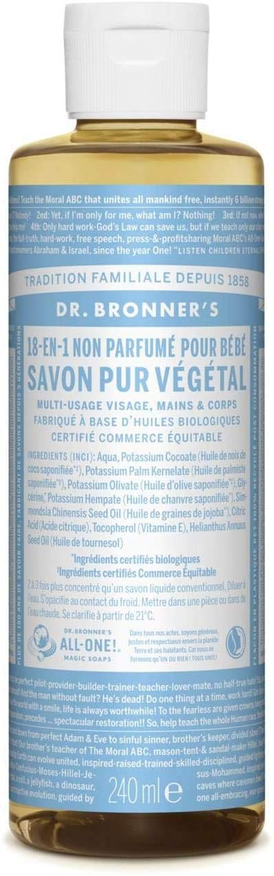 Dr. Bronner's Magic Soaps: Liquid Castile Soap, Baby Mild 8 oz (6 pack) Beauty & Personal Care Dr. Bronner's