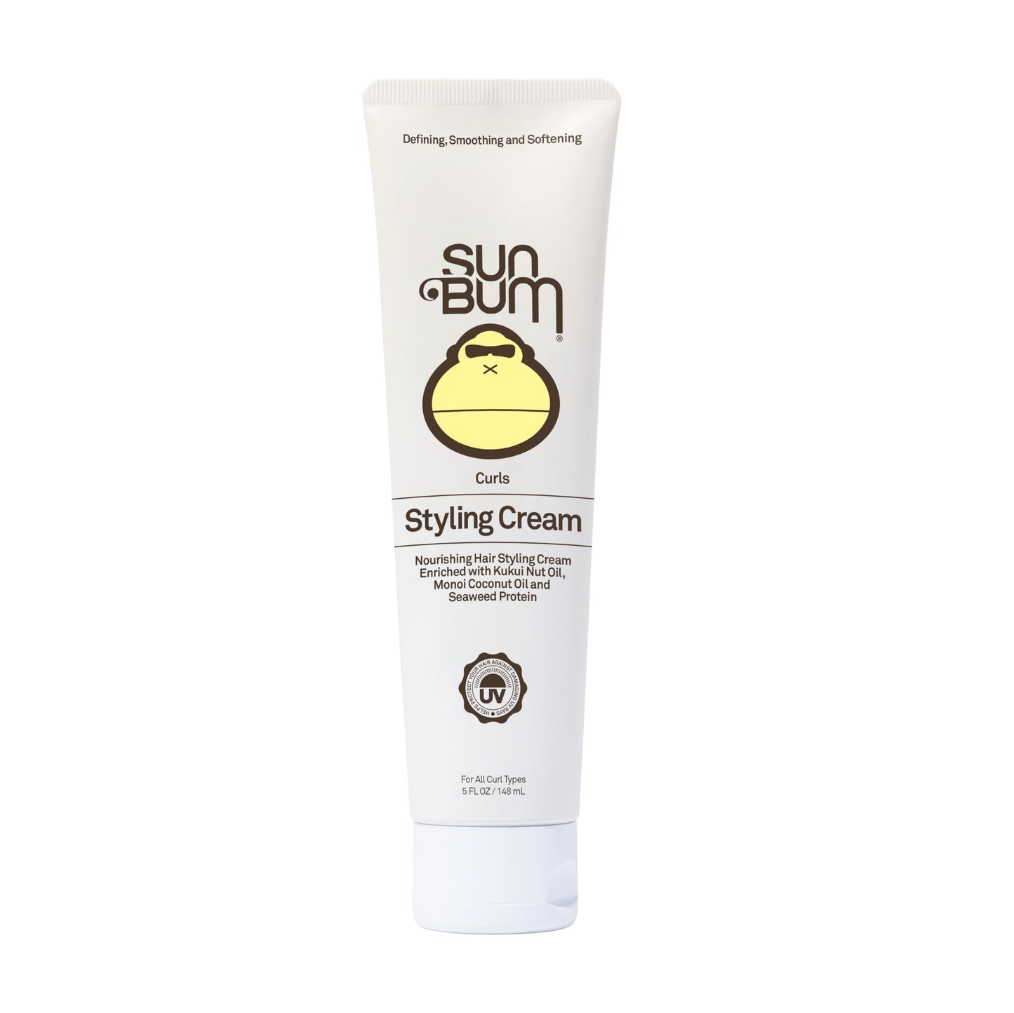 Sun Bum Curls and Waves Styling Cream - Lightweight Formula for Wavy and Curly Hair - Nourishing Kukui Nut and Coconut Oil - Frizz Free finish - Vegan Beauty & Personal Care Sun Bum