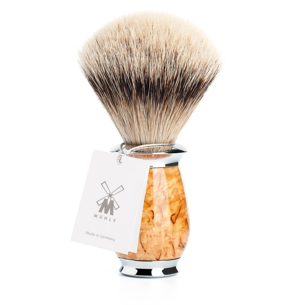 MÜHLE Purist Karelian Masur Birch Silvertip Badger Shaving Brush Beauty and Personal Care MÜHLE