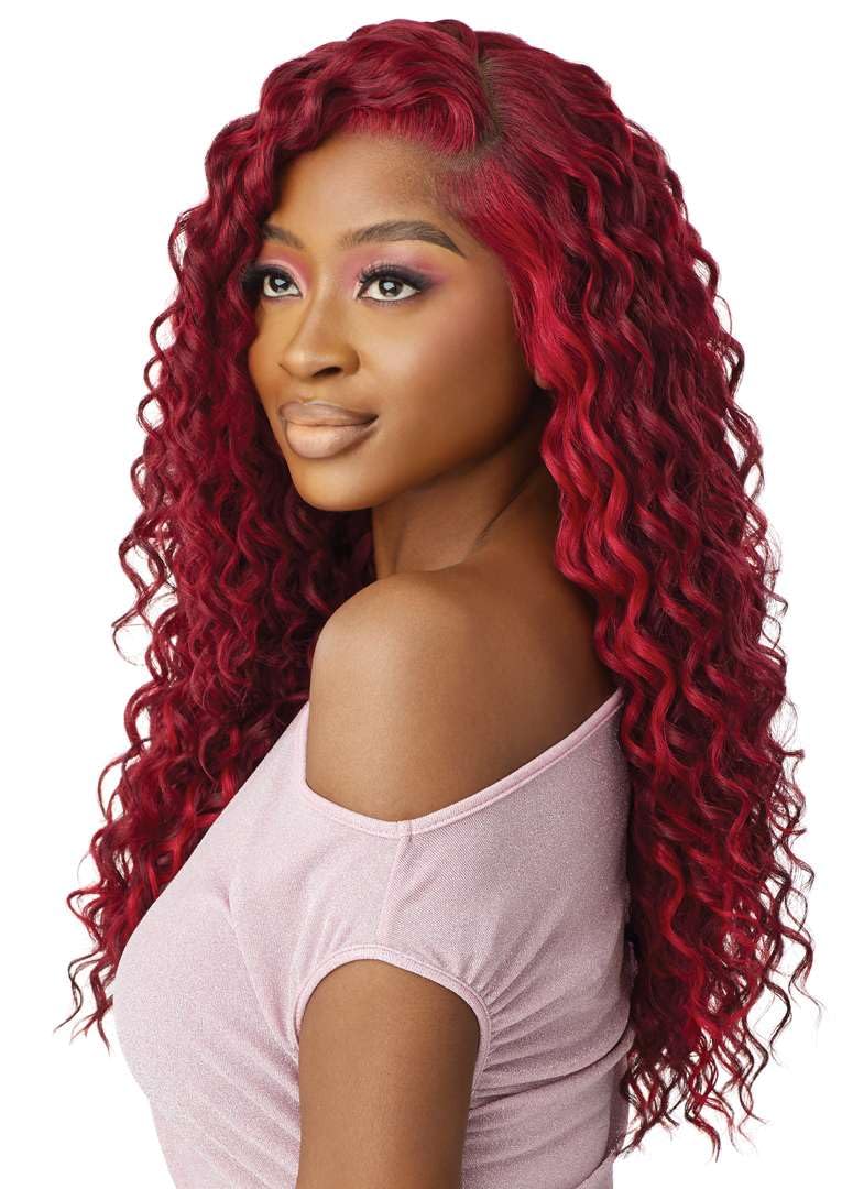 Outre Lace Front Wig - Perfect Hair Line 13X4 - Swoop Series - Swoop 9 (SWISS BROWN)