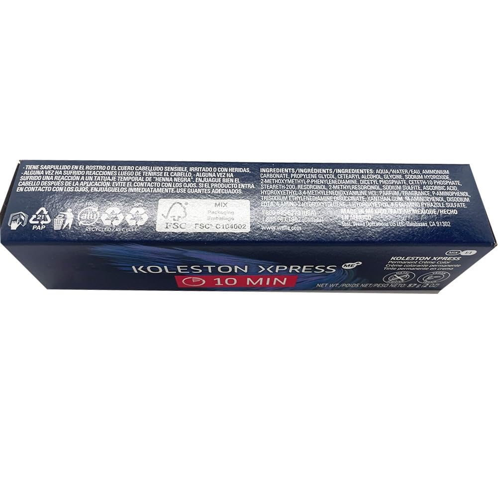 Koleston Xpress 5/37/-5/GW Light Brown/Gold Warm Permanent Hair Color | Koleston Express 10-Minute Gray Coverage and Goomee Scrunchie (Bundle) Beauty & Personal Care Goomee
