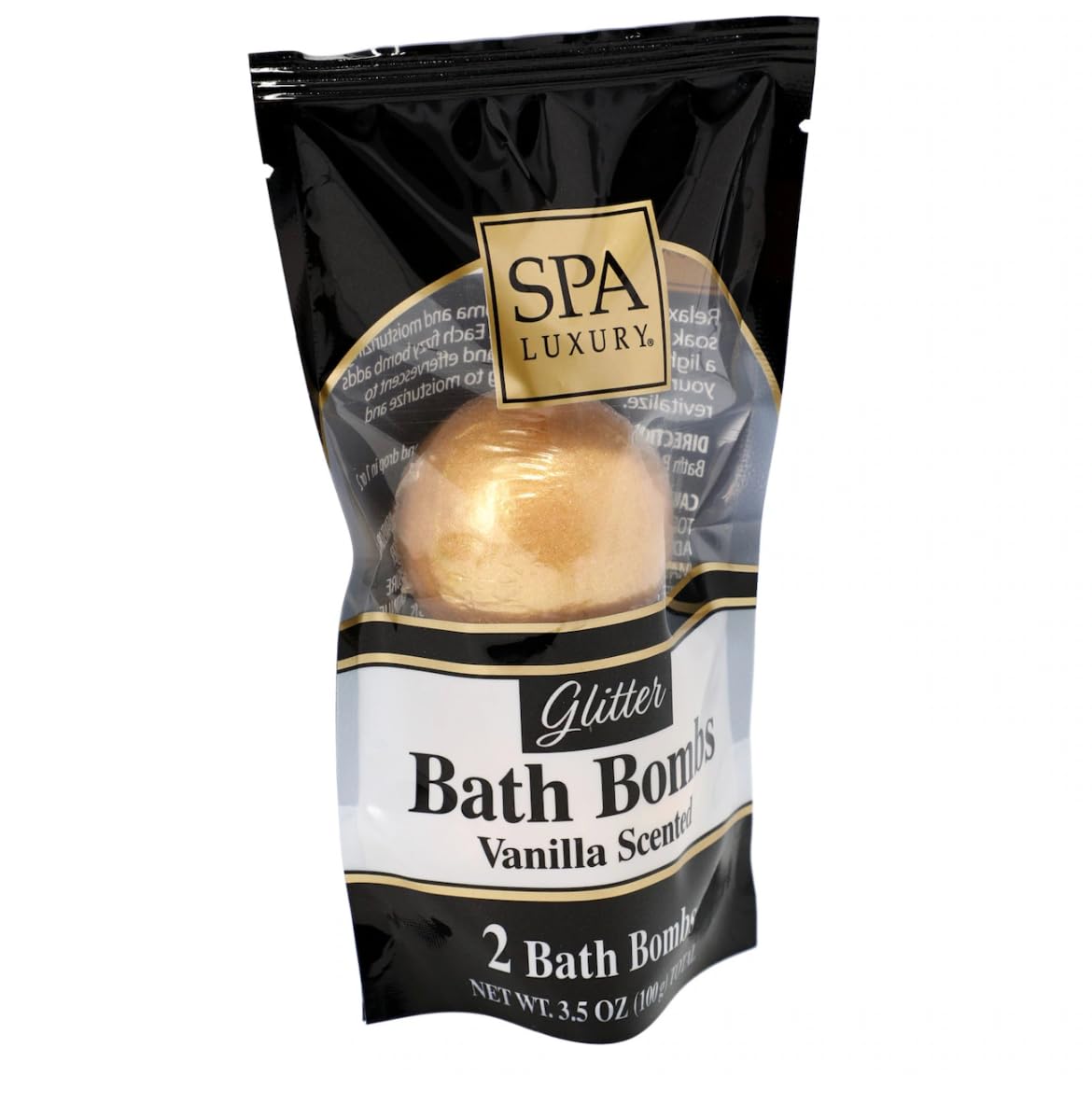 Spa Luxury Glitter Bombs Vanilla Scented 2 ct 3.5 oz Beauty & Personal Care Spa Luxury