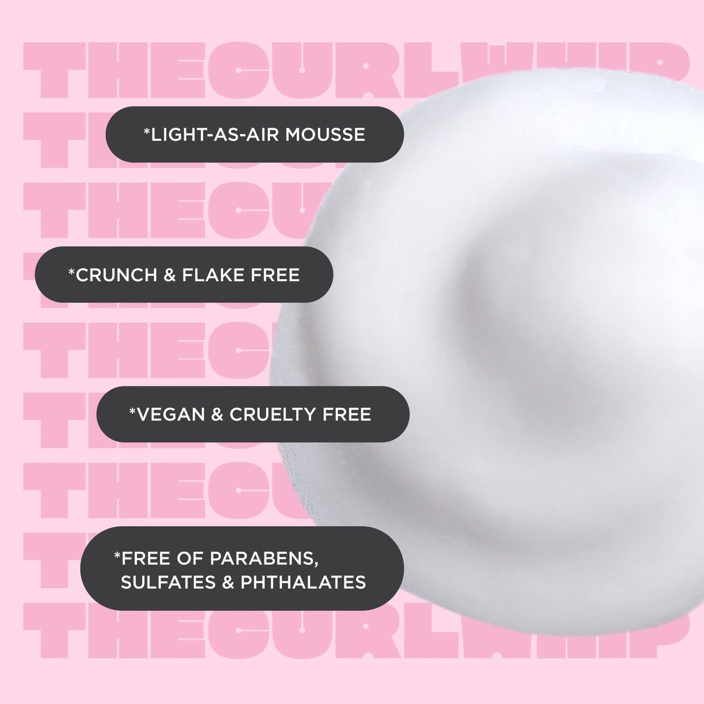 Cake Beauty Whipped Curl Defining & Volumizing Mousse - Aloe Vera Vitamin E for Flexible Hold - Vegan No Heat Curls Wavy Curly Hair Sulfate Cruelty Beauty & Personal Care Cake Beauty