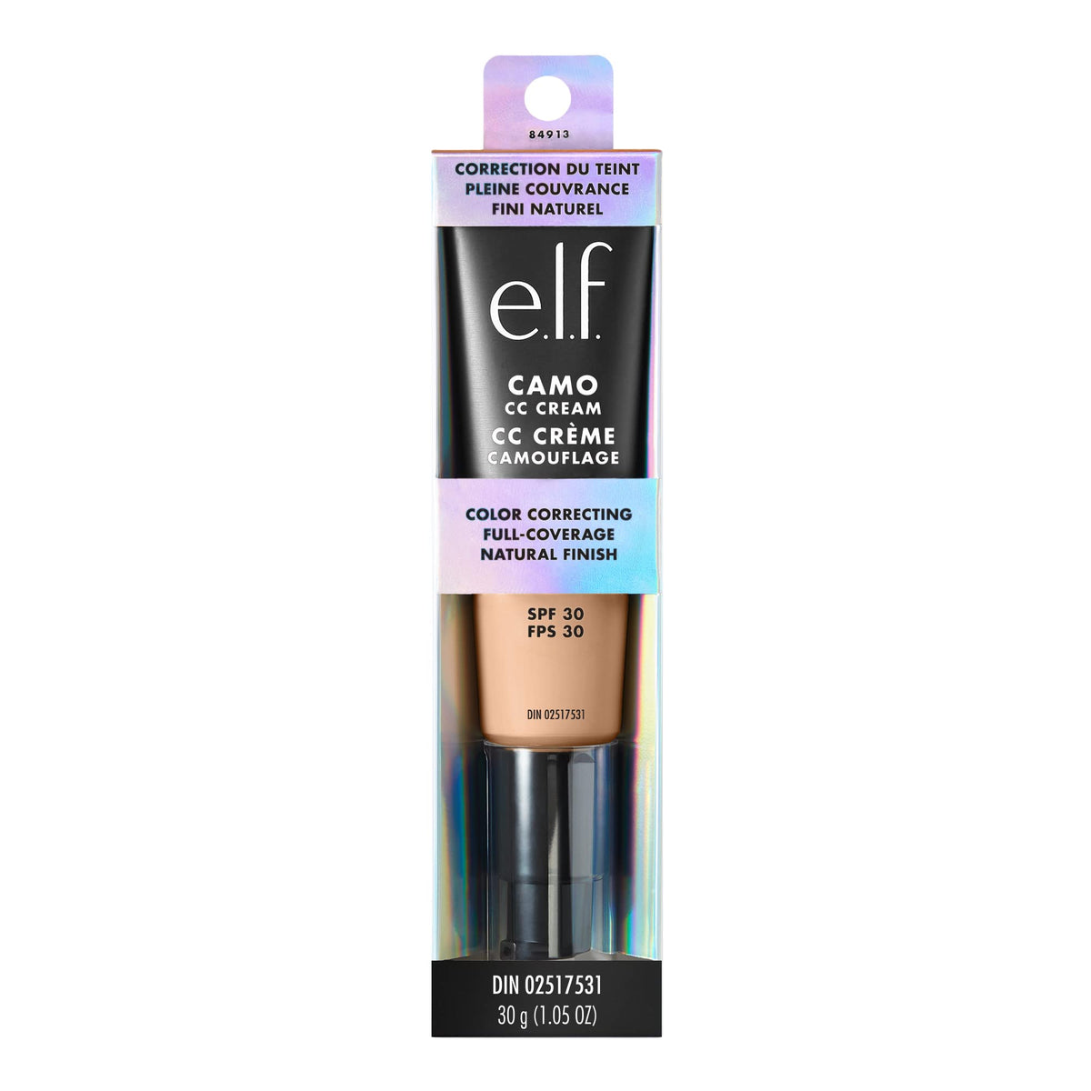 e.l.f. Camo CC Cream, Color Correcting Medium-To-Full Coverage Foundation with SPF 30, Light 210 N, 1.0 Oz (30g) Beauty & Personal Care e.l.f.