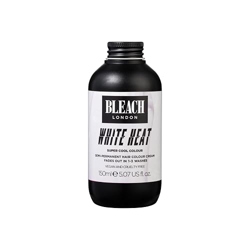 Bleach London White Heat Color - Semi-Permanent Hair Color, Cool Neutral Blonde, Vegan, Cruelty-Free, Temporary Hair Color Cream, 5.07 fl .oz Beauty & Personal Care Bleach London